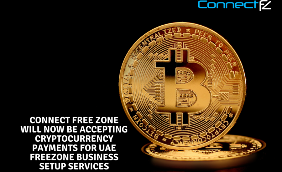 Connect Free Zone will now be accepting cryptocurrency payments for freezone Business Setup Services
