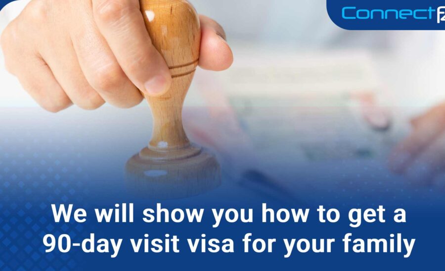We will show you how to get a 90-day visit visa for your family